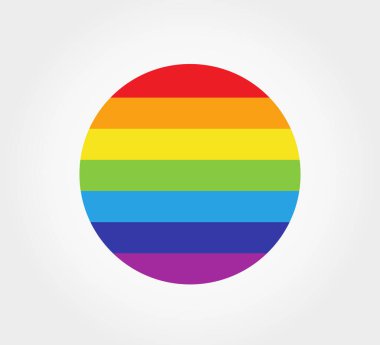 Çember gökkuşağı sembolik simgesi. Vektör illüstrasyonu.