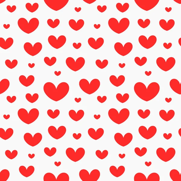 Κόκκινες Καρδιές Χωρίς Ραφή Μοτίβο Εικονογράφηση Διανύσματος — Διανυσματικό Αρχείο
