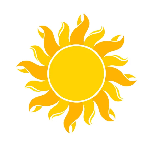 Ilustracja Symbolu Słońca Płaski Element Wektora Projektu — Wektor stockowy