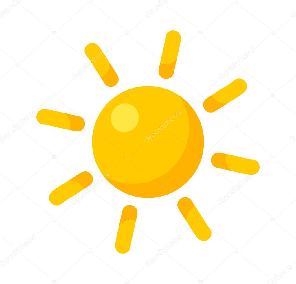 Summer sun icon. Vector illustration.