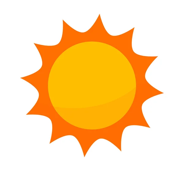 Піктограма Сонця Білому Тлі Векторні Ілюстрації — стоковий вектор