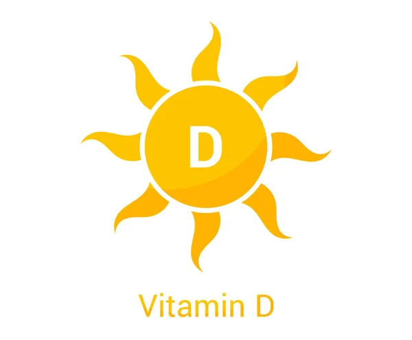 Projeto Ícone Sol Símbolo Vitamina Ilustração Vetorial — Vetor de Stock