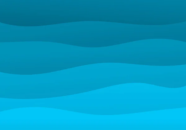 Blauwe Zee Water Golven Illustratie Vectorachtergrond — Stockvector