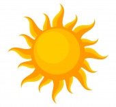 Картина, постер, плакат, фотообои "summer sun symbol, design element. vector illustration.", артикул 406882706