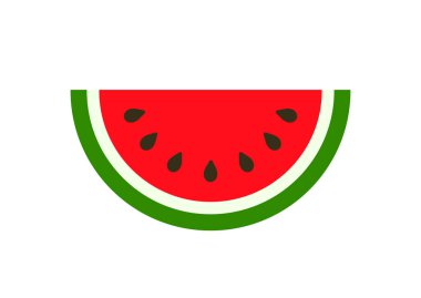 Karpuz dilimi ikonu. vektör illüstrasyonu.