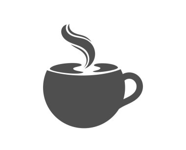 Kahve fincanı sembolü simgesi. Vektör illüstrasyonu.