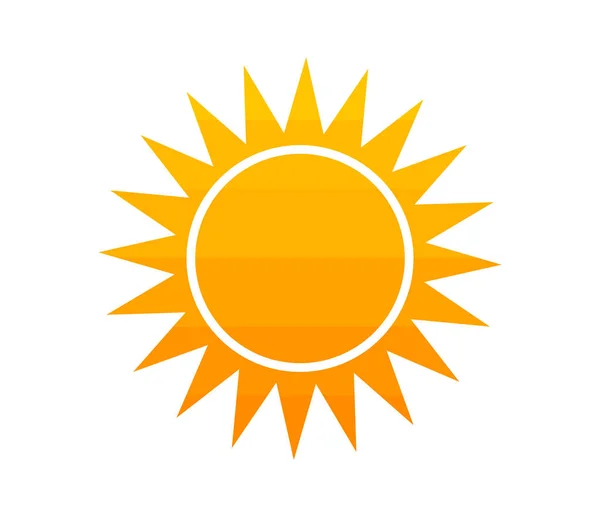 Letnie Słońce Płaska Ikona Gradientu Ilustracja Wektora — Wektor stockowy