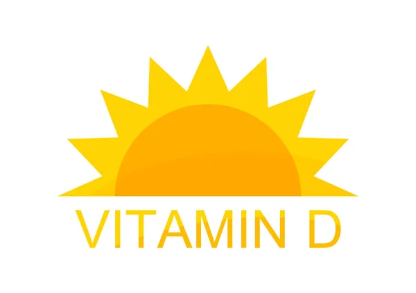 Projeto Ícone Sol Símbolo Vitamina Ilustração Vetorial — Vetor de Stock