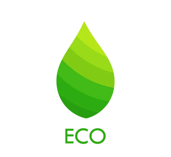 Eco Gröna Löv Symbol Vektorillustration — Stock vektor