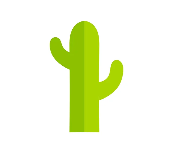 Icono Plano Cactus Saguaro Verde Ilustración Vectorial — Vector de stock