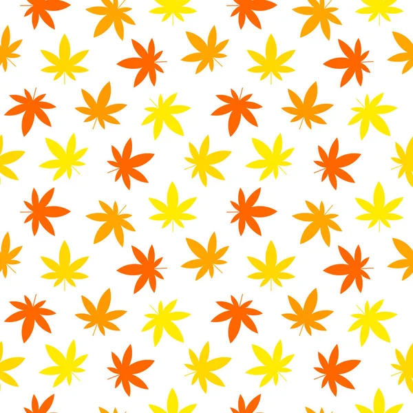 Feuilles Automne Colorées Motif Sans Couture Illustration Vectorielle — Image vectorielle