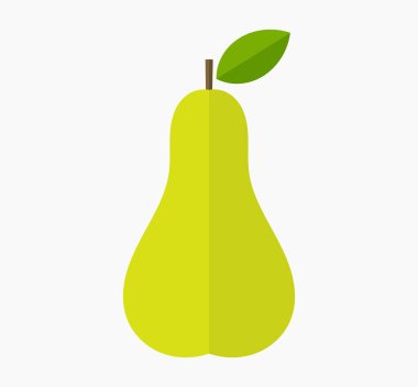 Armut yeşili düz tasarım ikonu. Vektör illüstrasyonu.