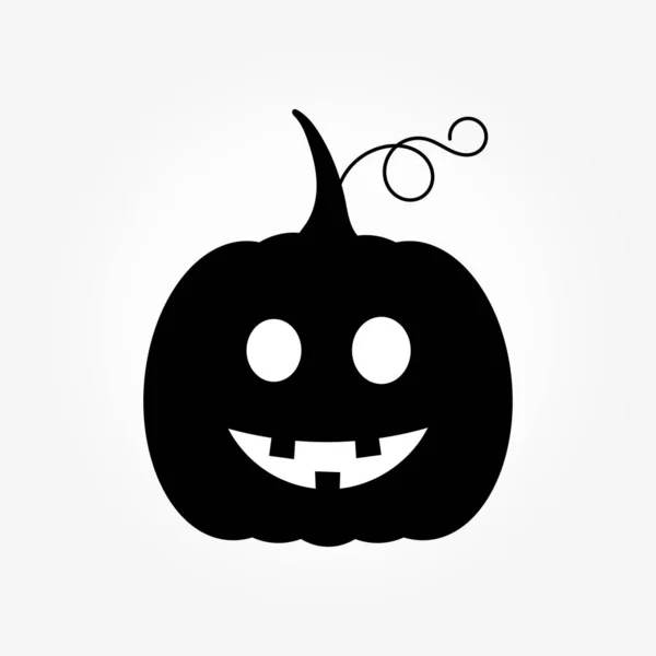 ハロウィンカボチャジャックOランタン黒の形のアイコン ベクターイラスト — ストックベクタ