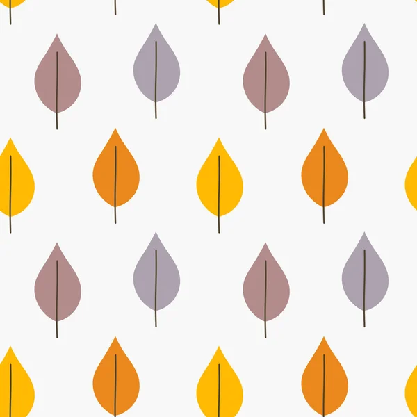 Otoño Deja Patrón Plano Sin Costuras Ilustración Vectorial — Vector de stock