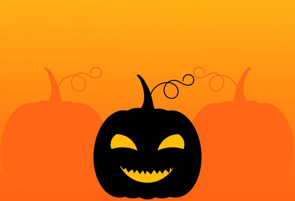 Fondo Halloween Con Calabaza Jack Lantern Fiesta Halloween Ilustración Vectorial — Archivo Imágenes Vectoriales