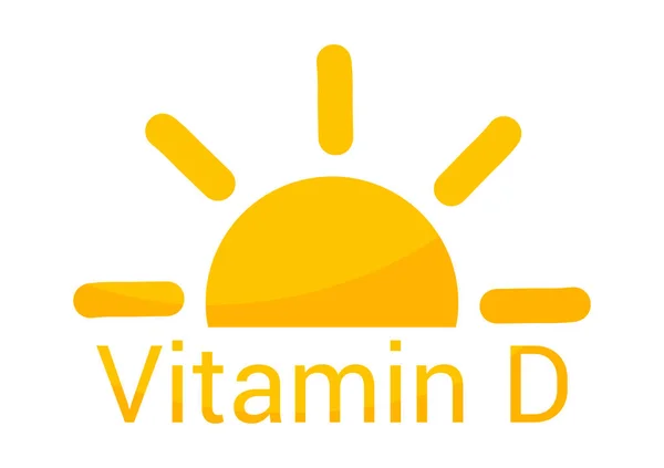 Vitamin Yellow Sun Symbol Vector Illustration — Stock Vector