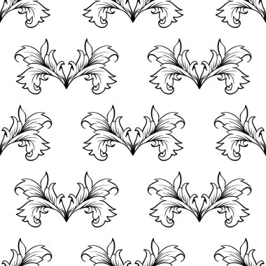 Sanat Şam basit tarzda dekoratif seamless modeli. Tekstil ve baskı için. Vektör çizim