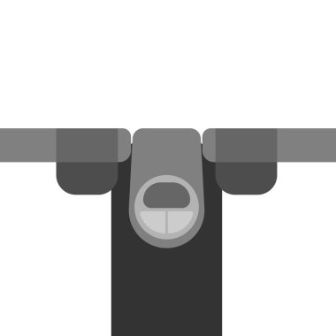 Elektrikli scooter en iyi düz stil görünümü. Vektör çizim