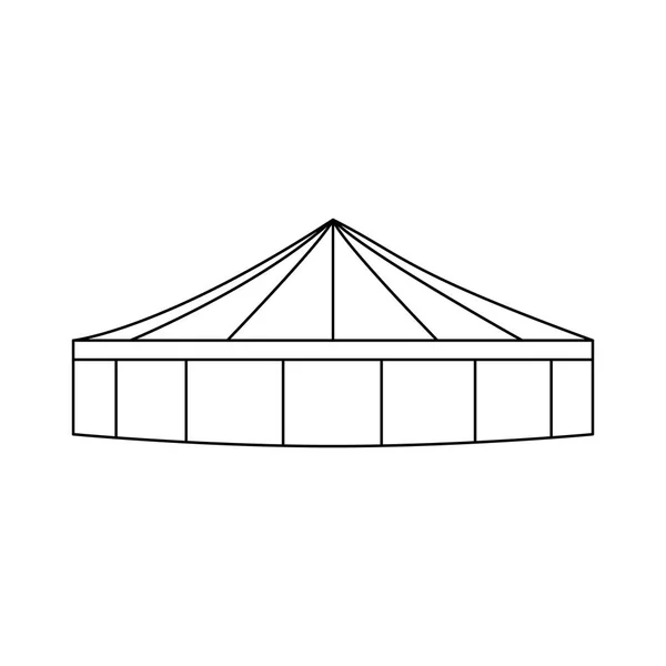 马戏团帐篷图标的轮廓样式 矢量插图 — 图库矢量图片