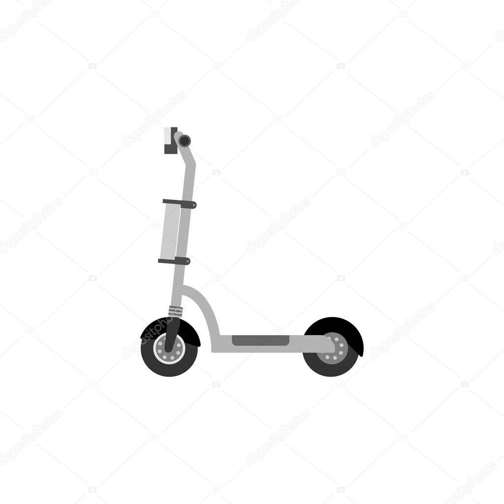 Electric scooter icon in flat style. Vector illustration