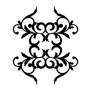 Sanat Şam basit tarzda dekoratif unsur. Vektör çizim