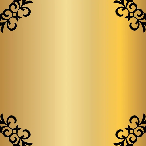 ダマスク織の芸術黄金のスタイルで装飾的な要素 ベクトル図 — ストックベクタ