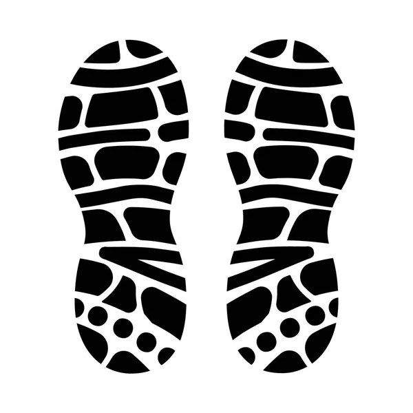 靴底の白い背景で隔離のフット プリント ベクトル Illustratioon — ストックベクタ