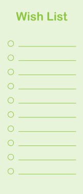 Düz stil da dilek listesi. Okul, ofis ve zaman yönetimi için programı şablon. Vektör çizim