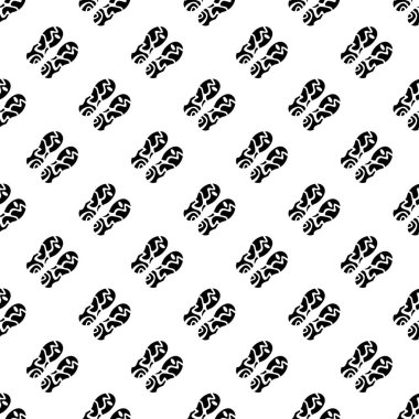 Ayak izi ayakkabı tek seamless modeli. Vektör illustratioon. 