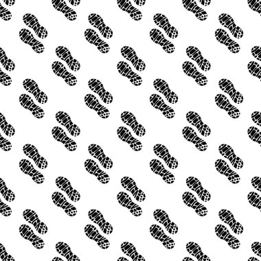 Ayak izi ayakkabı tek seamless modeli. Vektör illustratioon. 