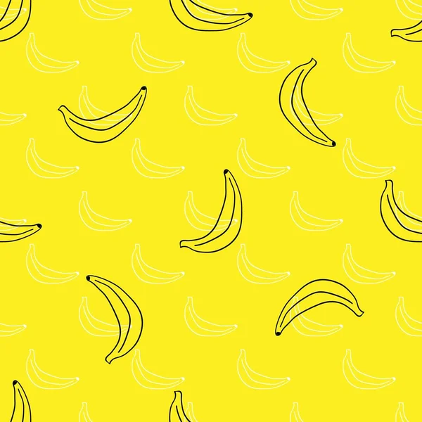 Padrão Sem Costura Banana Estilo Desenhado Mão Para Têxteis Livros —  Vetores de Stock