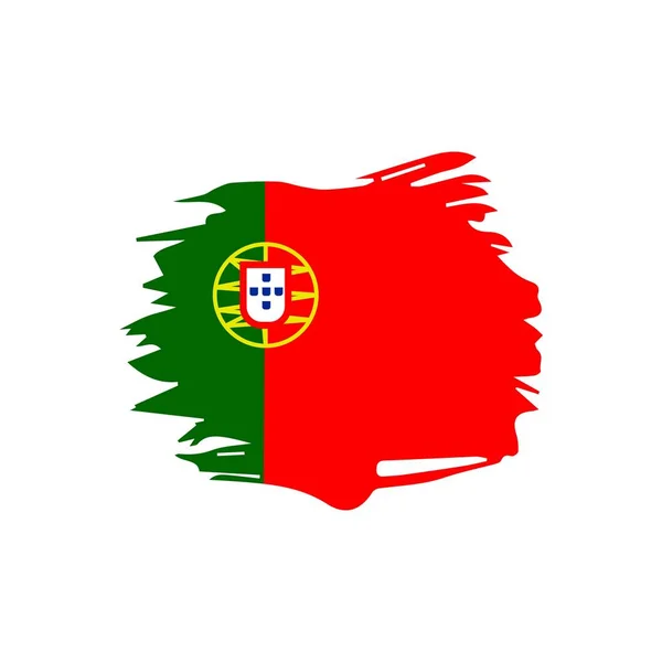 Portugal Flag Icon Flat Style Web Print Creative Design — Stock Vector