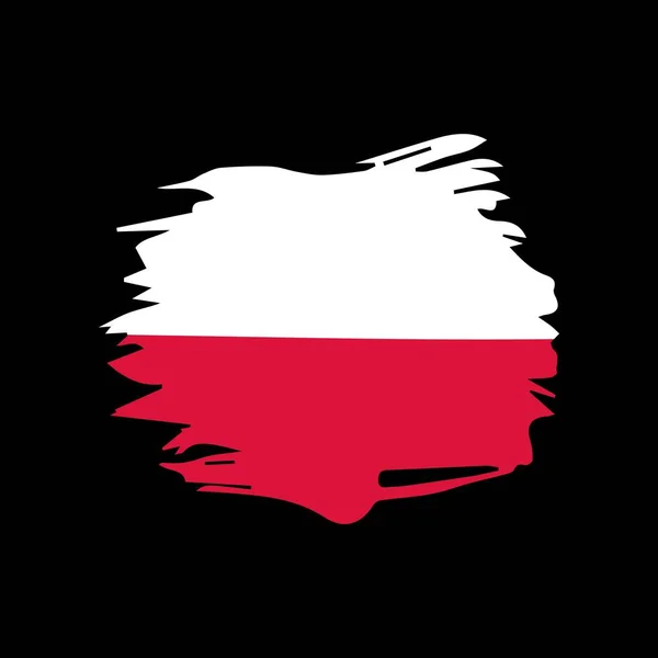 Polnische Flagge Flachen Stil Für Web Print Und Kreatives Design — Stockvektor