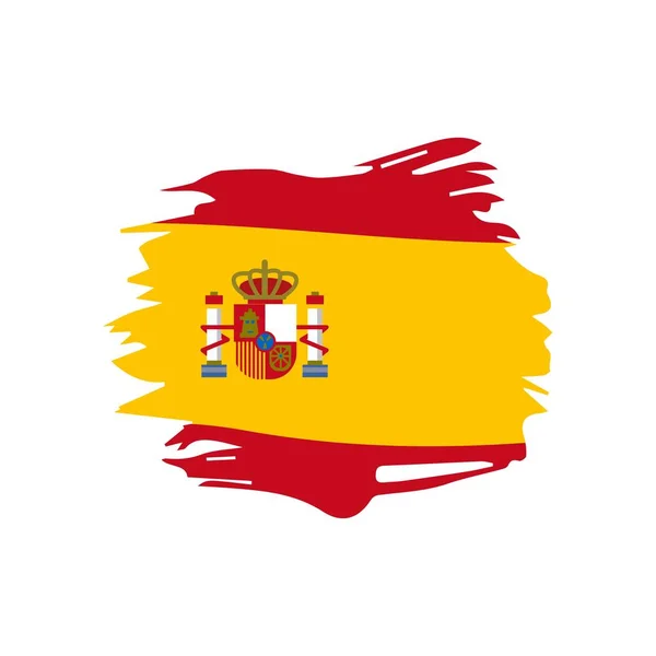 Flaga Hiszpania Ikona Płaski Dla Sieci Web Drukowania Creative Design — Wektor stockowy