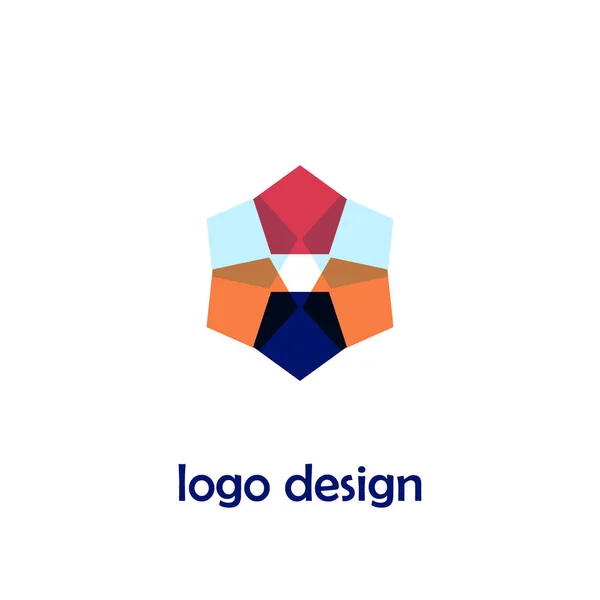 Diseño Logotipo Creativo Estilo Plano Para Tienda Tienda Empresa Negocios — Vector de stock