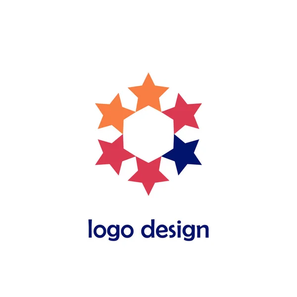 Design Logotipo Criativo Estilo Plano Para Loja Loja Empresa Negócios — Vetor de Stock