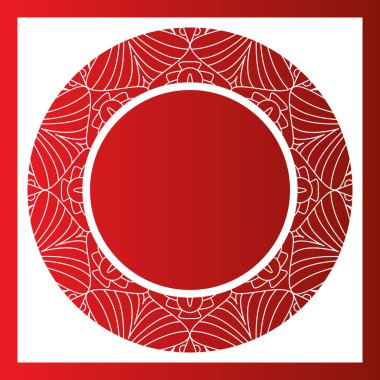 Düğün davetiyesi ve Doğum günü kartları için kesme şablonu lazer. Vektör çizim