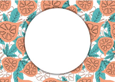 Yaratıcı banner incir desenli el tarzı çizilmiş. Dükkan, mağaza, kafe ve tasarım paketleme için. Vektör çizim