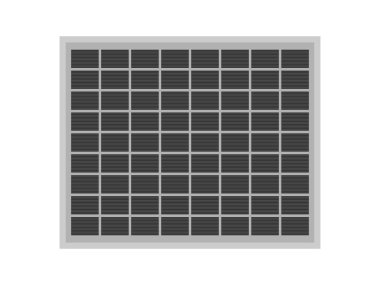 Güneş enerjisi paneli simgesini düz stil. Vektör çizim. 