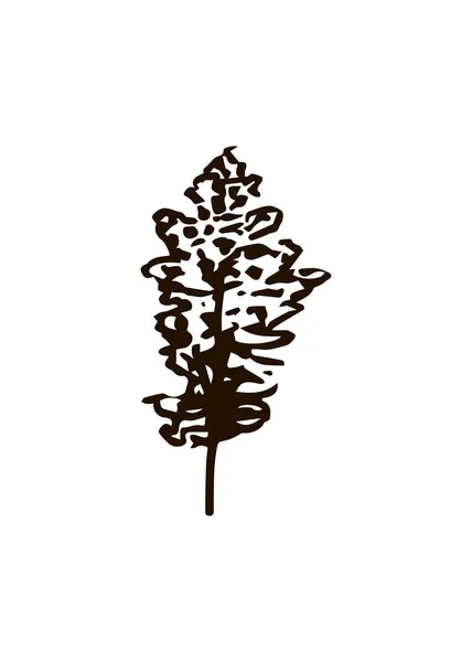 Icono Del Árbol Mano Dibujado Estilo Escandinavo Para Imprimir Decorar — Archivo Imágenes Vectoriales