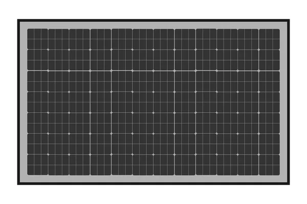Sonnenenergie Panel Symbol Flachen Stil Vektorillustration — Stockvektor
