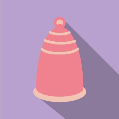 Düz stil adet Kupası simgesini. Reklamlar, Dükkanı, kadının dergisi için. Vektör çizim. 