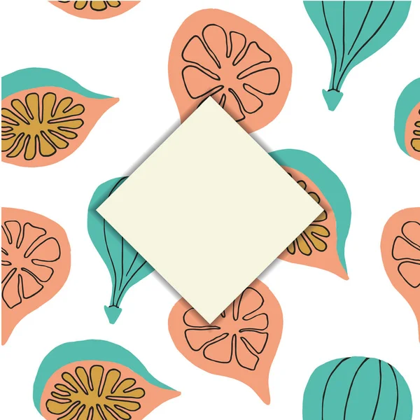 Creative banner with fig pattern in hand drawn style. For shop, store, cafe and packaging design. Vector illustration — Stock Illustration Creative Banner Fig Pattern Hand Drawn Style Shop Store Cafe Stock Illustration