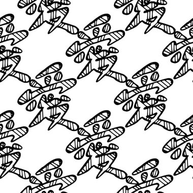 Çin hiyeroglif seamless modeli el tarzı çizilmiş. Hiyerogliflerin anlamı: 