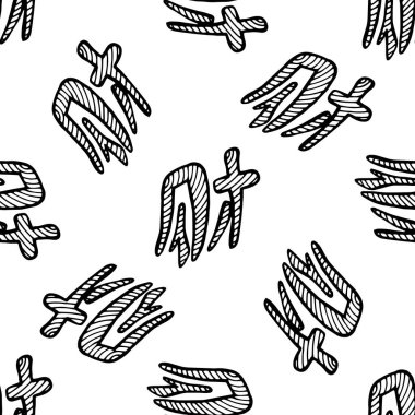 Çin hiyeroglif seamless modeli el tarzı çizilmiş. Hiyeroglif anlamı: 