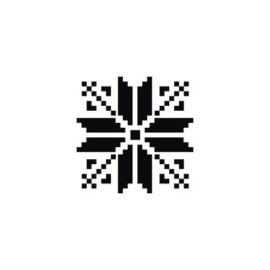 Norveç fairisle kazak tasarım vektör İskandinav simgesi