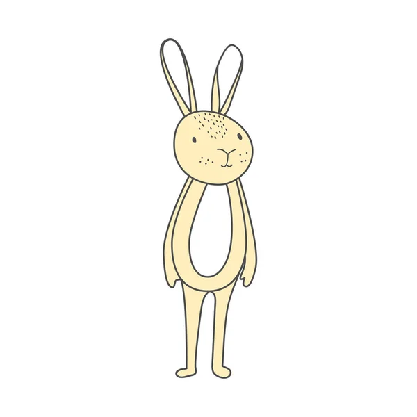 Personnage Lapin Drôle Dans Style Dessin Animé Illustration Vectorielle — Image vectorielle