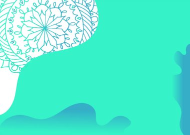 Mandala çiçek vektör ile modern soyut banner. Web, Dükkanı, blog, sosyal profilleri için. 