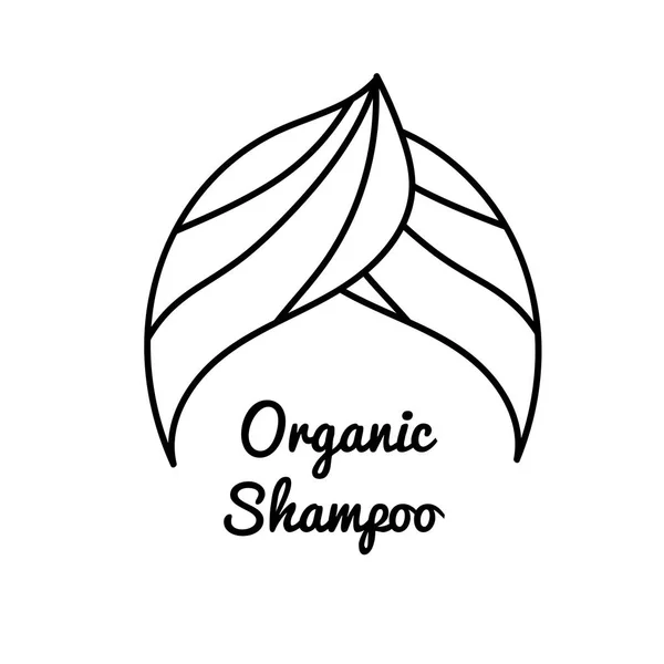 Logotipo Criativo Para Shampoo Orgânico Salão Spa Estilo Esboço Ilustração —  Vetores de Stock