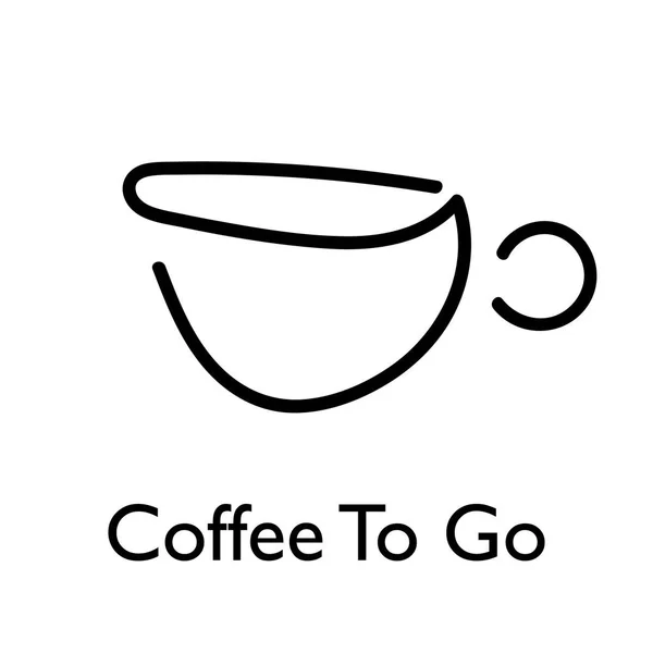 Creatief Logo Voor Koffieshop Koffiebar Kaderstijl Vectorillustratie — Stockvector
